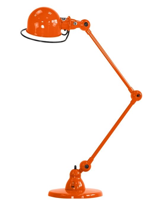 Jielde Loft Two Arm Desk Light Orange Gloss