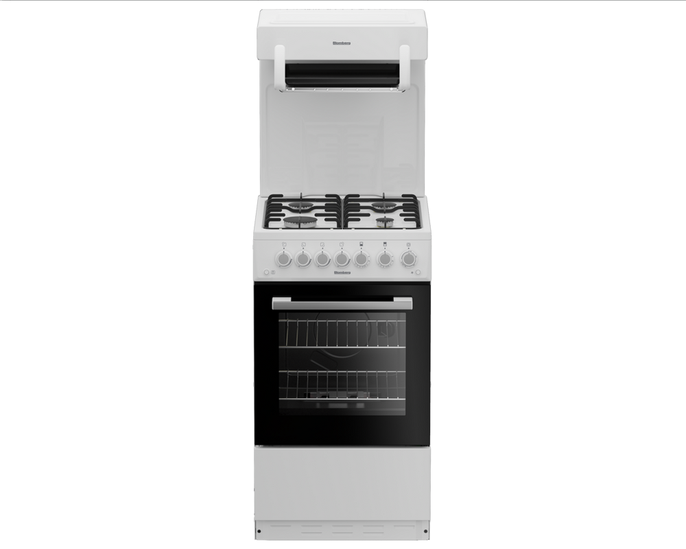 Blomberg Ggs9151w 50cm Single Oven Gas Cooker Wtih Eye Level Grill White