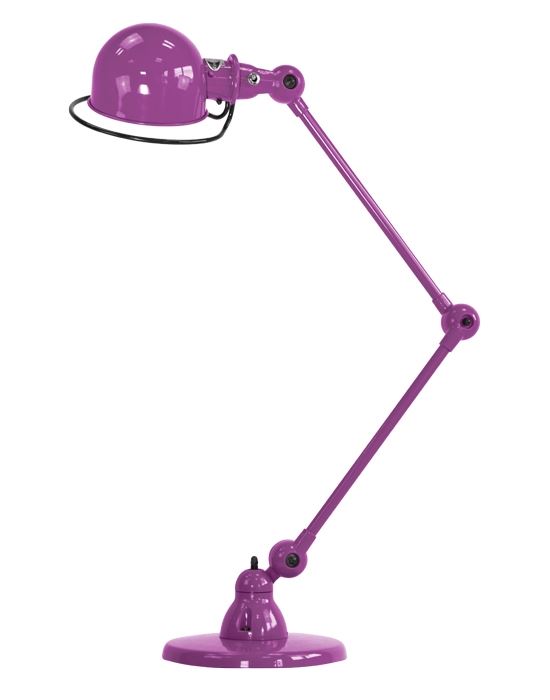 Jielde Loft Two Arm Desk Light Violet Fuchsia Gloss