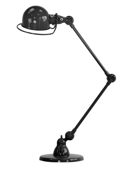 Jielde Loft Two Arm Desk Light Black Hammered Gloss