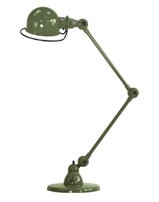 Jielde Loft Two Arm Desk Light Olive Gloss