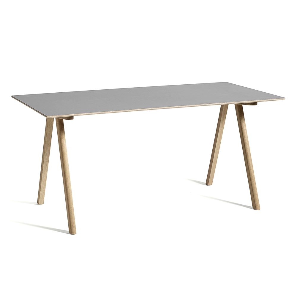 Cph 10 Desk Grey Linoleum Tabletop Lacquered Oak Base