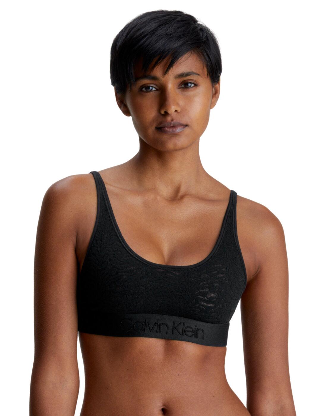 Women who crave designer lingerie need to look no further than the Calvin Klein Intrinsic Unlined Bralette. With full cup coverage, this bralette is both comfortable and stylishly seductive. Crafted from feminine stretch lace material, it offers a snug fit while allowing for breathability. The wide elastic underband features the iconic Calvin Klein logo for added flair. The adjustable shoulder straps provide an option for a cross-back style and its hook and eye back closure makes changing a breeze. If you want a complete look, try pairing it with the matching briefs (available separately). The Calvin Klein Intrinsic Unlined Bralette is sure to take your lingerie wardrobe to the next level with superior comfort, quality and style.