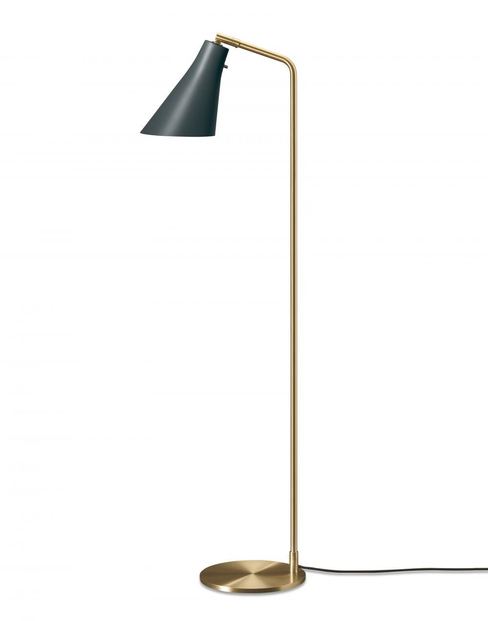 Miller Floor Light Silk Grey Brass