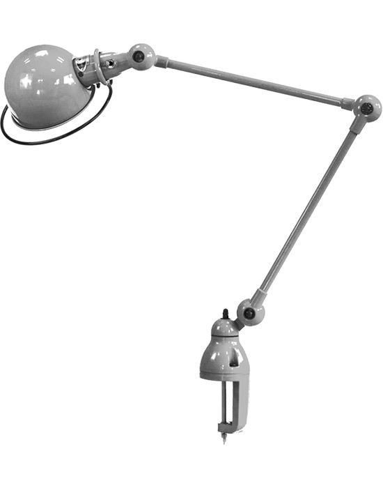 Jielde Loft Two Arm Desk Light With Desk Clamp Polished Chrome