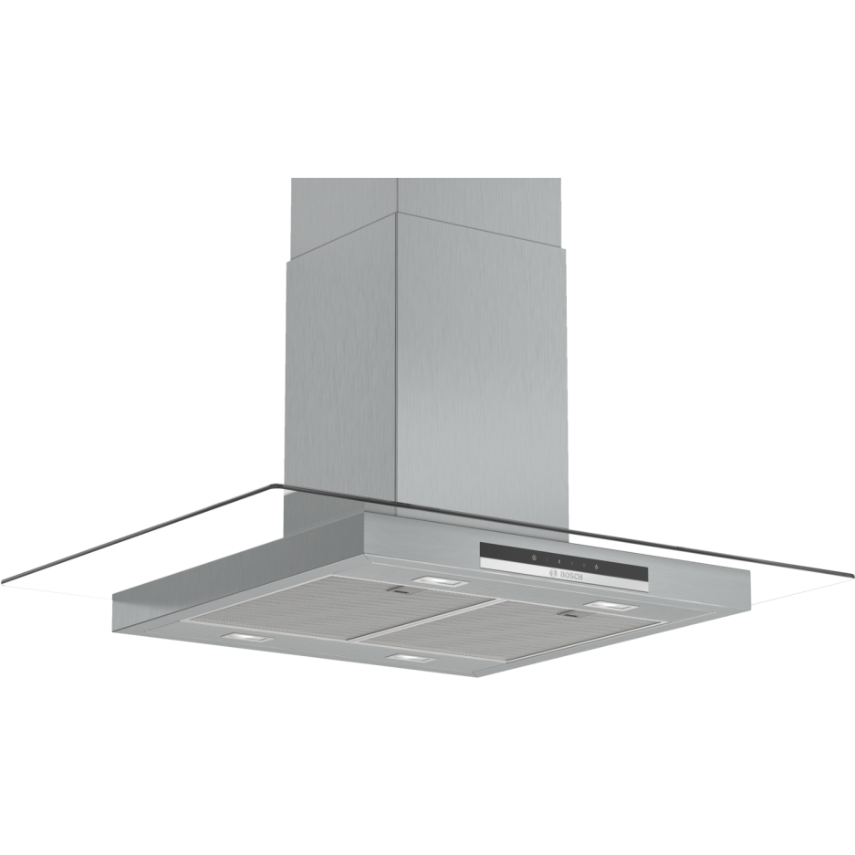 Bosch Dig97im50b Serie 4 Touch Control 90cm Island Cooker Hood With Flat Glass Canopy Stainless Steel