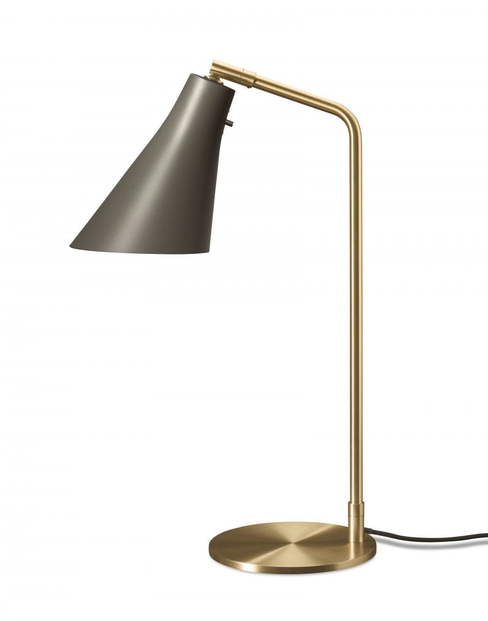 Miller Table Light Slate Grey Brass