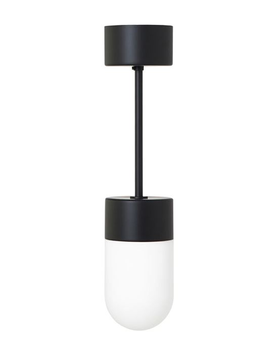 Vox Ceiling Light Black Opal Glass