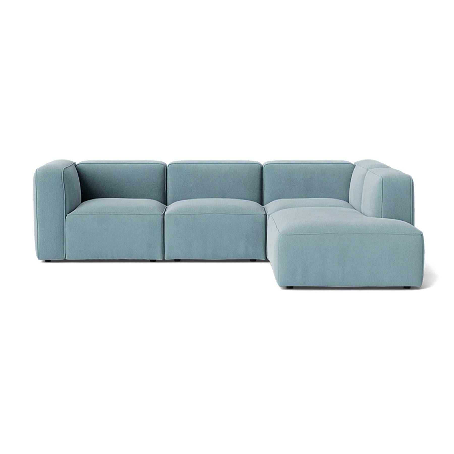 Make Nordic Basecamp Small Family Sofa Nordic Velvet 150 Right Blue Designer Furniture From Holloways Of Ludlow