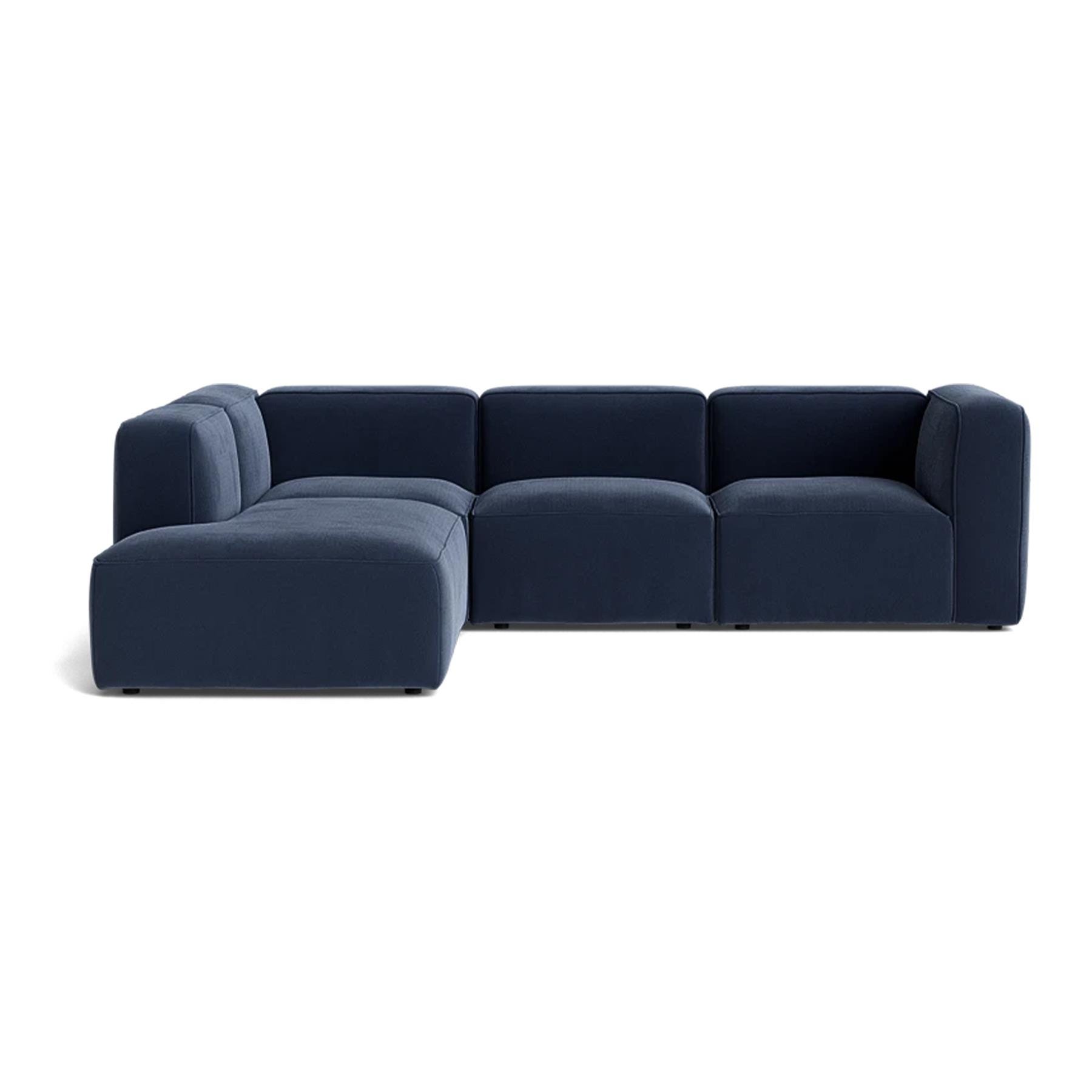 Make Nordic Basecamp Small Family Sofa Nordic Velvet 220 Left Blue Designer Furniture From Holloways Of Ludlow