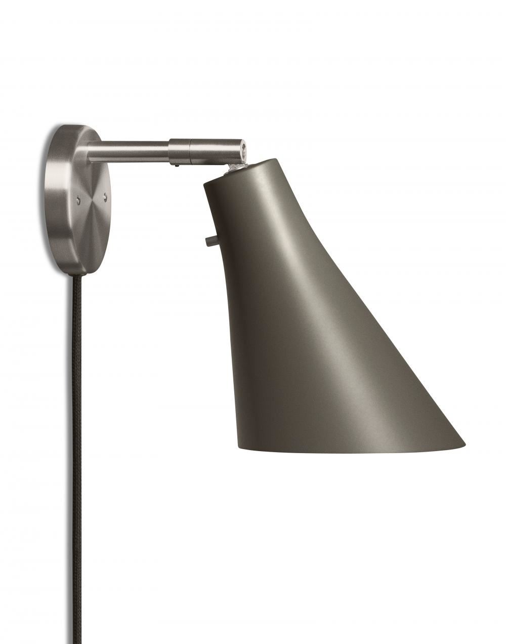 Miller Wall Light Umbra Grey Steel Plug Switch And Cable