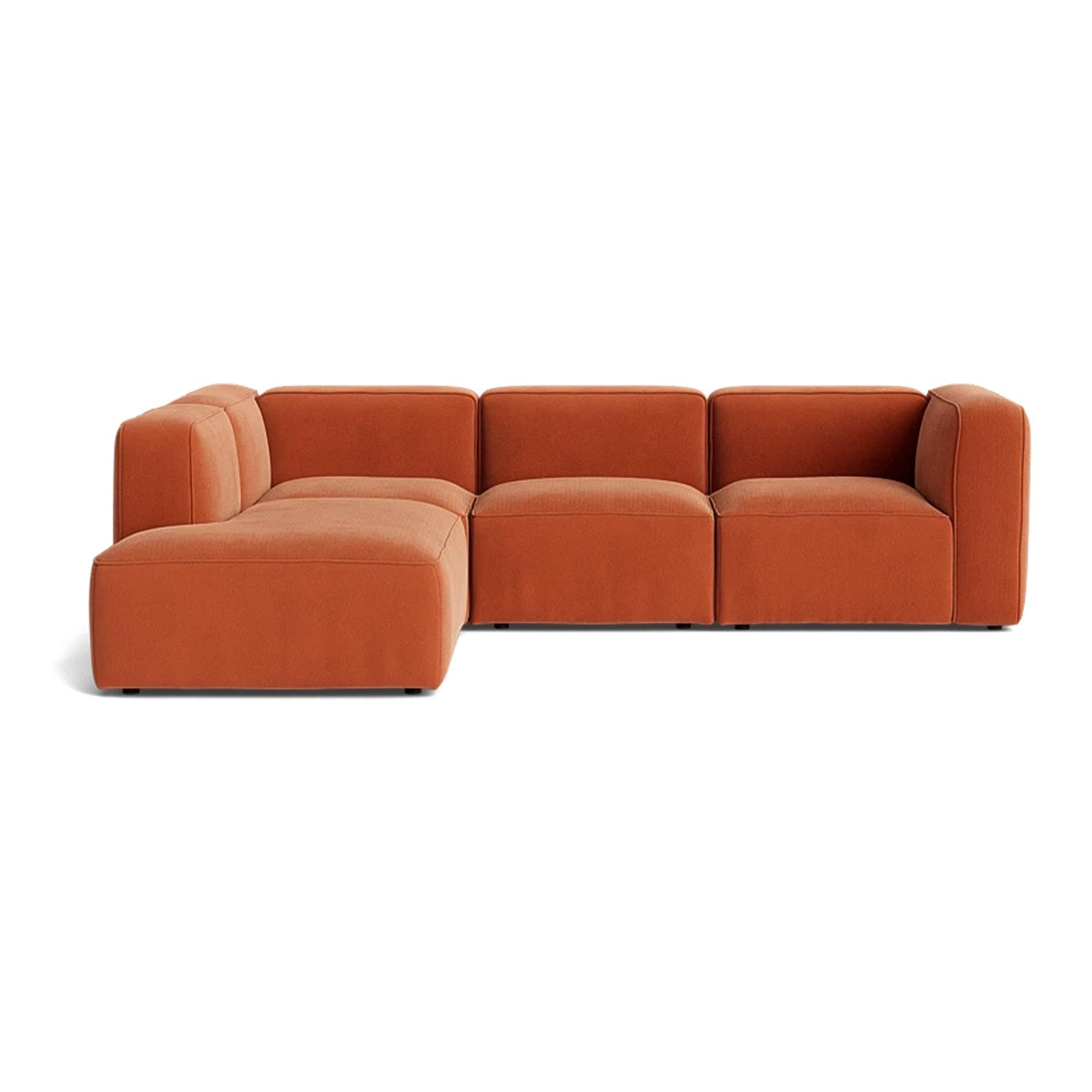 Make Nordic Basecamp Small Family Sofa Nordic Velvet 100 Left Orange Designer Furniture From Holloways Of Ludlow