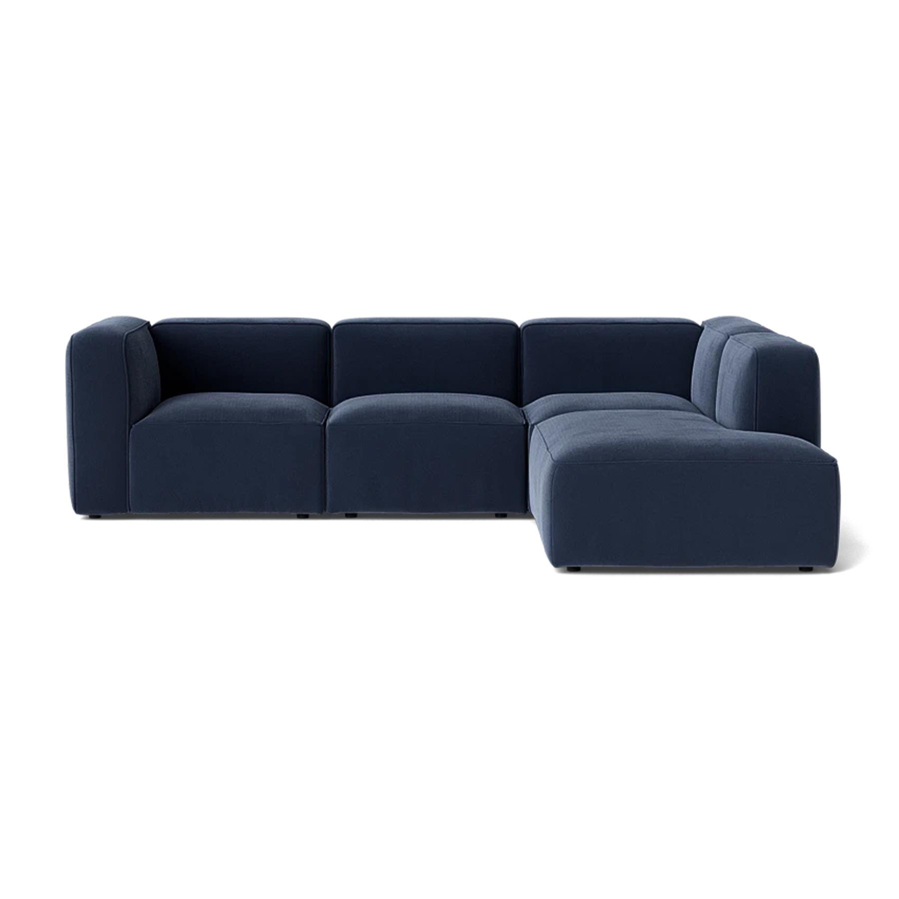 Make Nordic Basecamp Small Family Sofa Nordic Velvet 220 Right Blue Designer Furniture From Holloways Of Ludlow