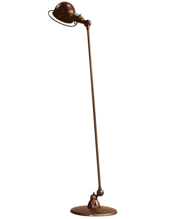 Jielde Loft Single Arm Floor Light Copper Hammered Gloss