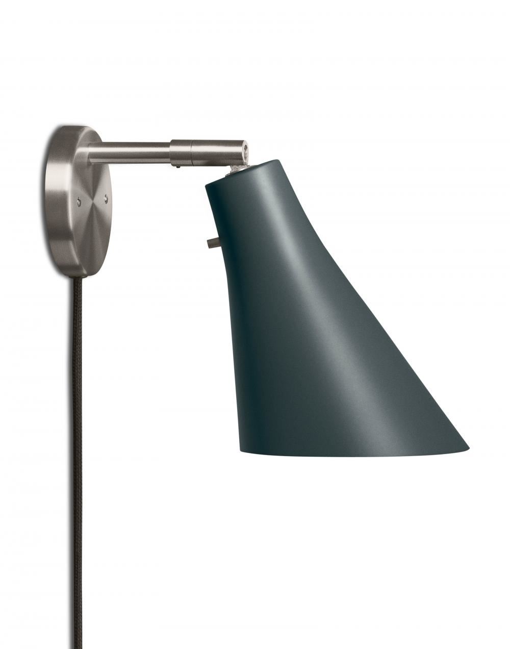 Miller Wall Light Slate Grey Steel Plug Switch And Cable