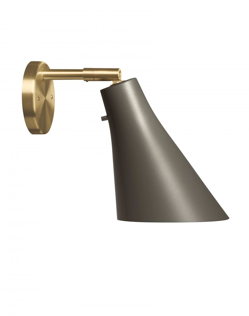 Miller Wall Light Umbra Grey Brass Hardwired