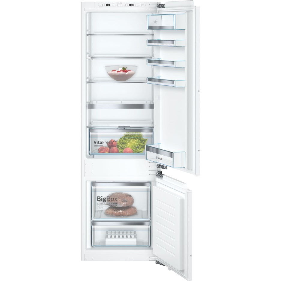 Bosch Kis87afe0g Serie 6 Low Frost 7030 Split Integrated Fridge Freezer One Only At This Price