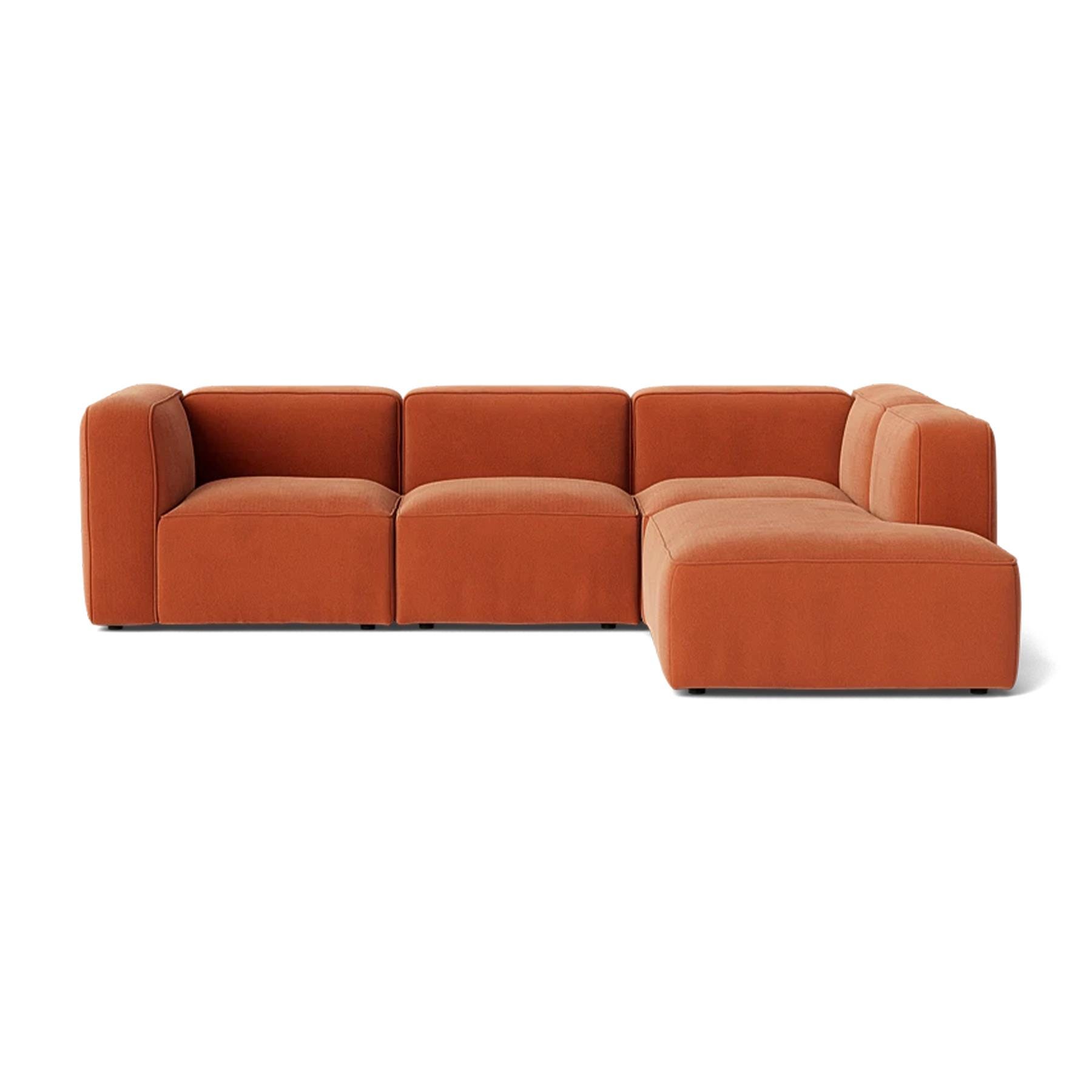 Make Nordic Basecamp Small Family Sofa Nordic Velvet 100 Right Orange Designer Furniture From Holloways Of Ludlow