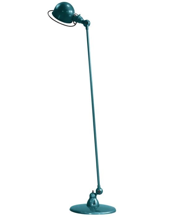 Jielde Loft Single Arm Floor Light Ocean Blue Gloss