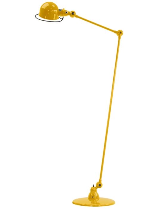 Jielde Loft Two Arm Reading Light Mustard Matt Floor Lighting Yellow Designer Floor Lamp