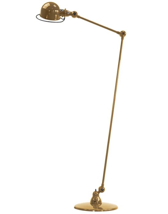 Jielde Loft Two Arm Reading Light Pearl Gold Gloss Floor Lighting Brassgold Designer Floor Lamp