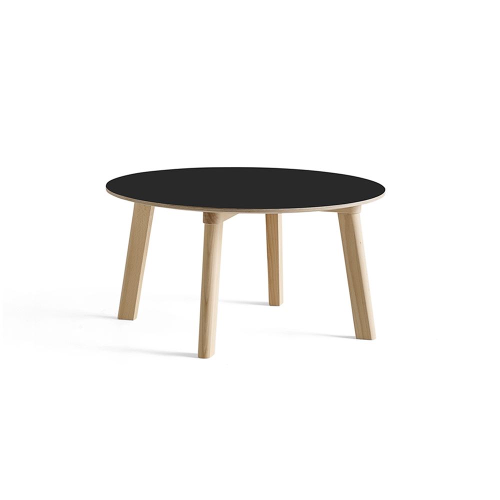 Cph 250 Coffee Table Round Ink Black Untreated Beech Base