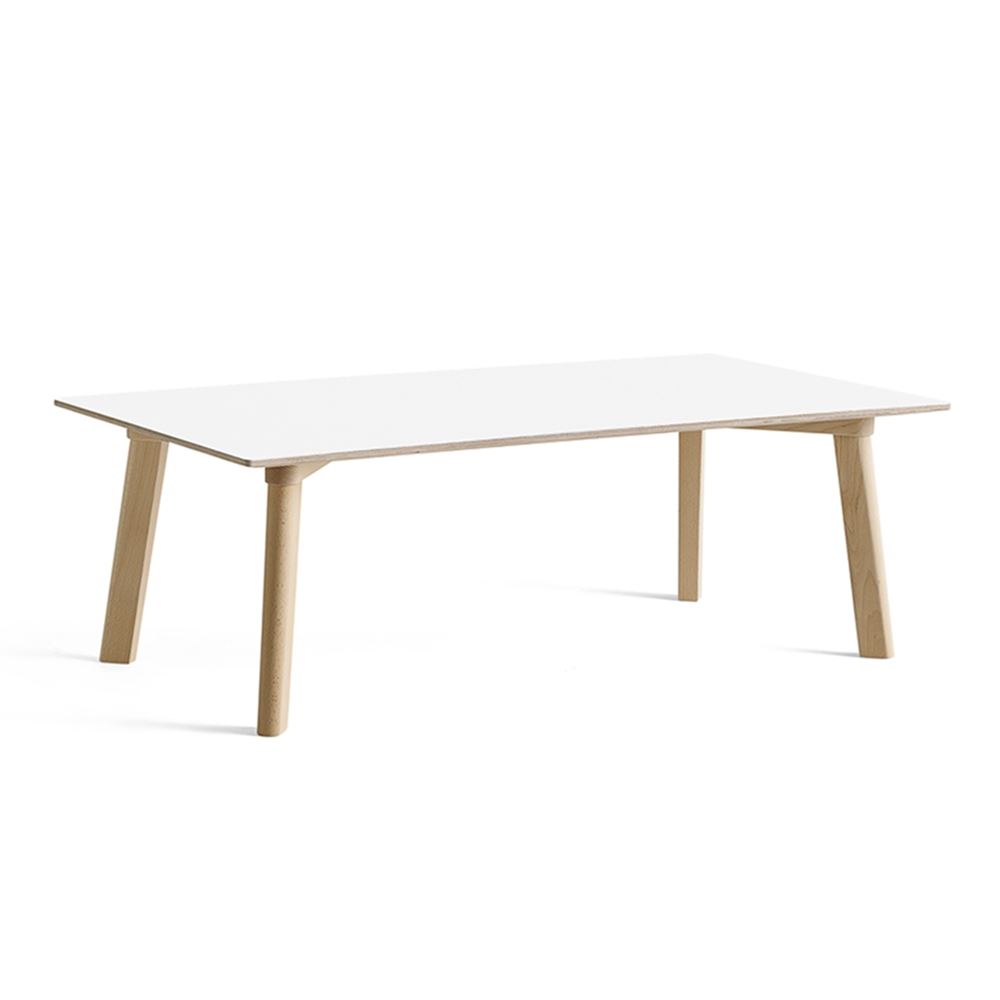 Cph 250 Coffee Table Rectangular Pearl White Untreated Base