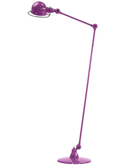 Jielde Loft Two Arm Reading Light Violet Fuchsia Matt Floor Lighting Purple Designer Floor Lamp