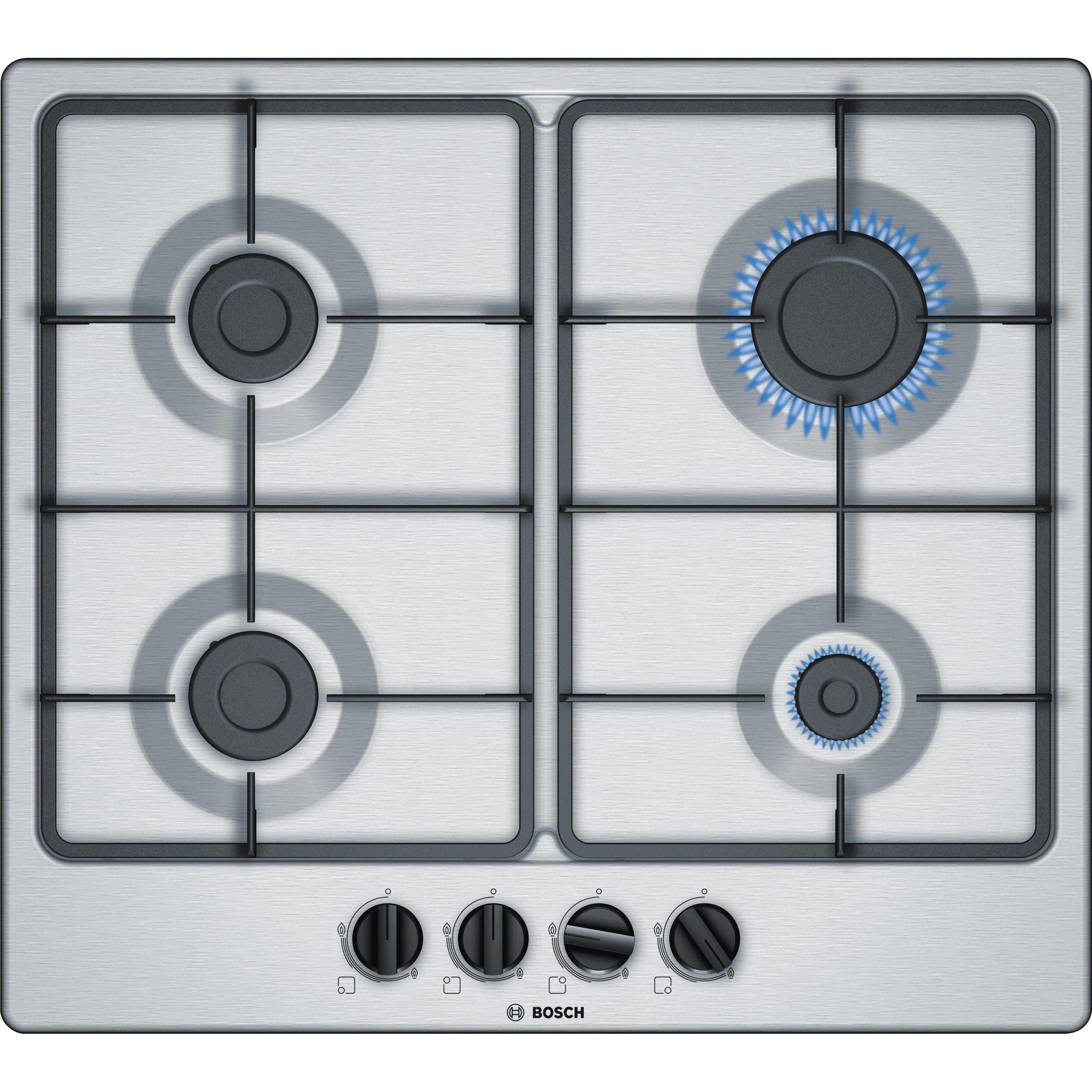 Bosch Serie 4 Pgp6b5b60 4 Burner Gas Hob Stainless Steel