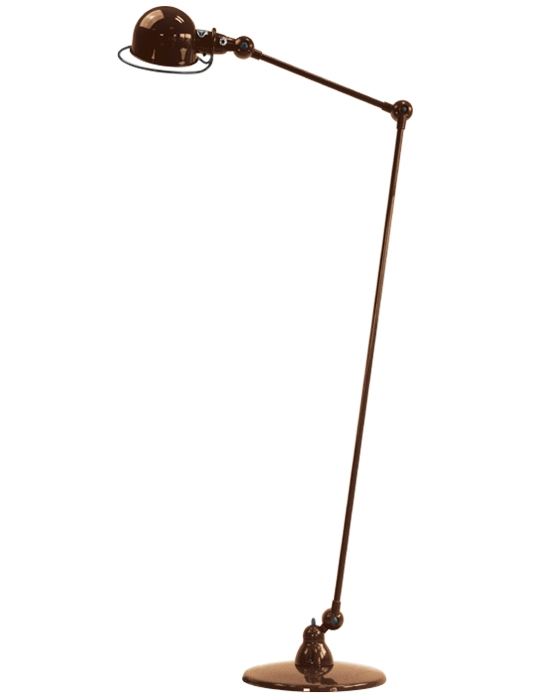 Jielde Loft Two Arm Reading Light Copper Hammered Gloss Floor Lighting Designer Floor Lamp