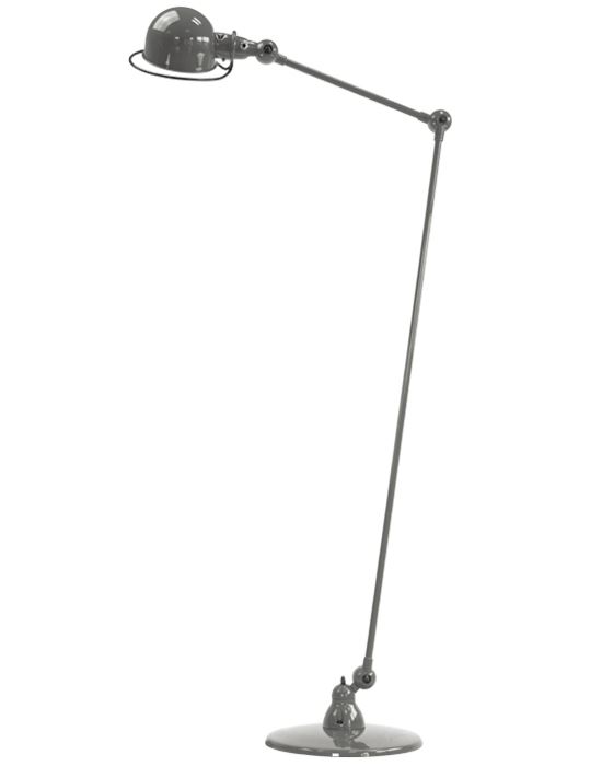 Jielde Loft Two Arm Reading Light Mouse Grey Matt Floor Lighting Grey Designer Floor Lamp