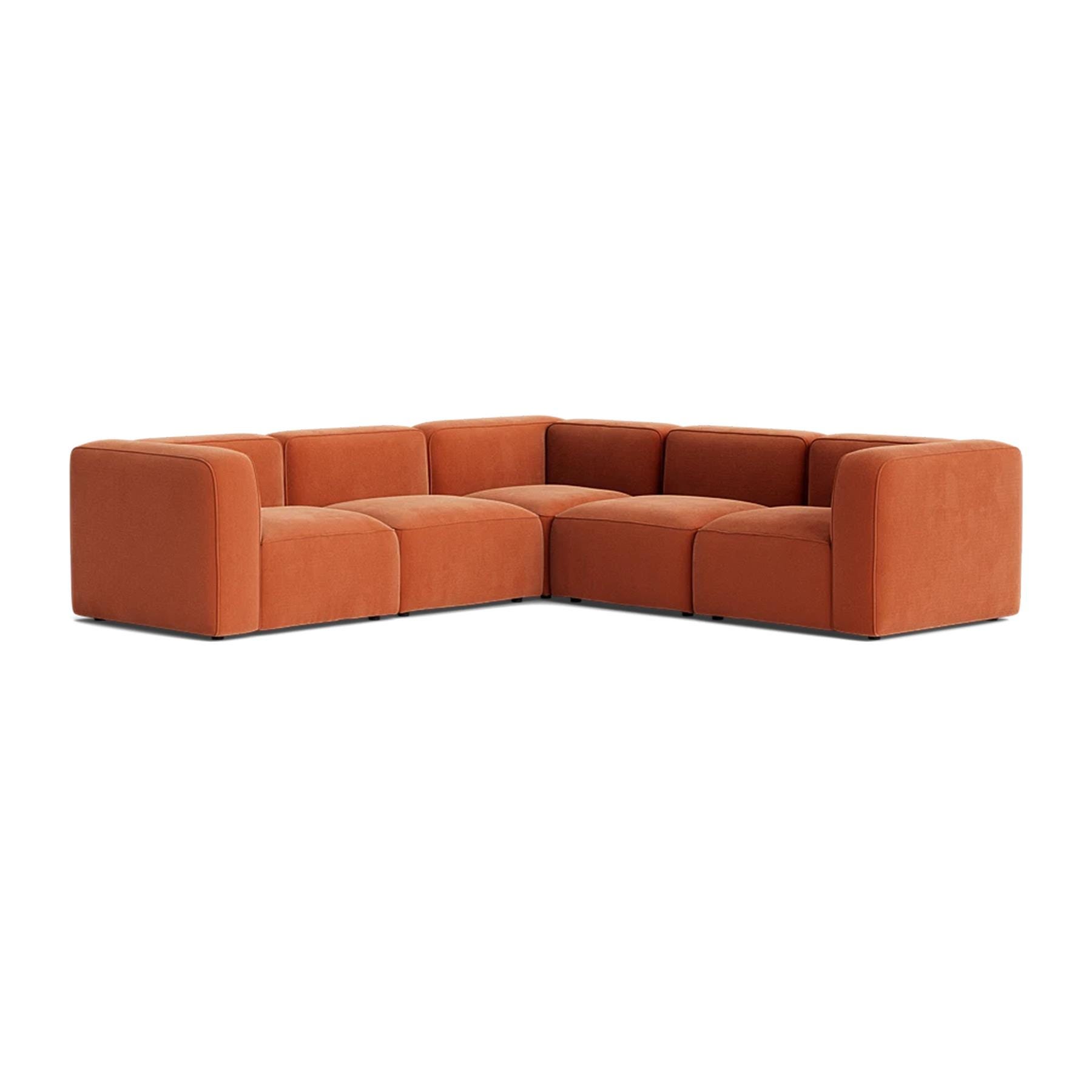 Make Nordic Basecamp Corner Sofa Nordic Velvet 100 Orange Designer Furniture From Holloways Of Ludlow