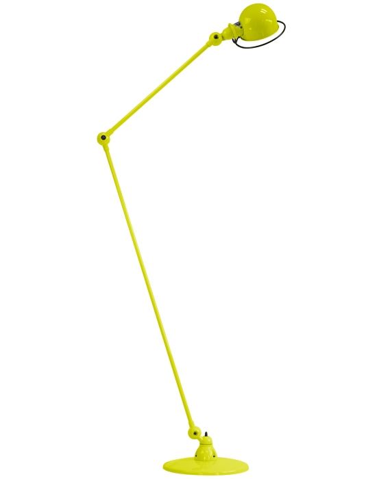 Jielde Loft Long Armed Floor Light Yellow Sulphur Gloss