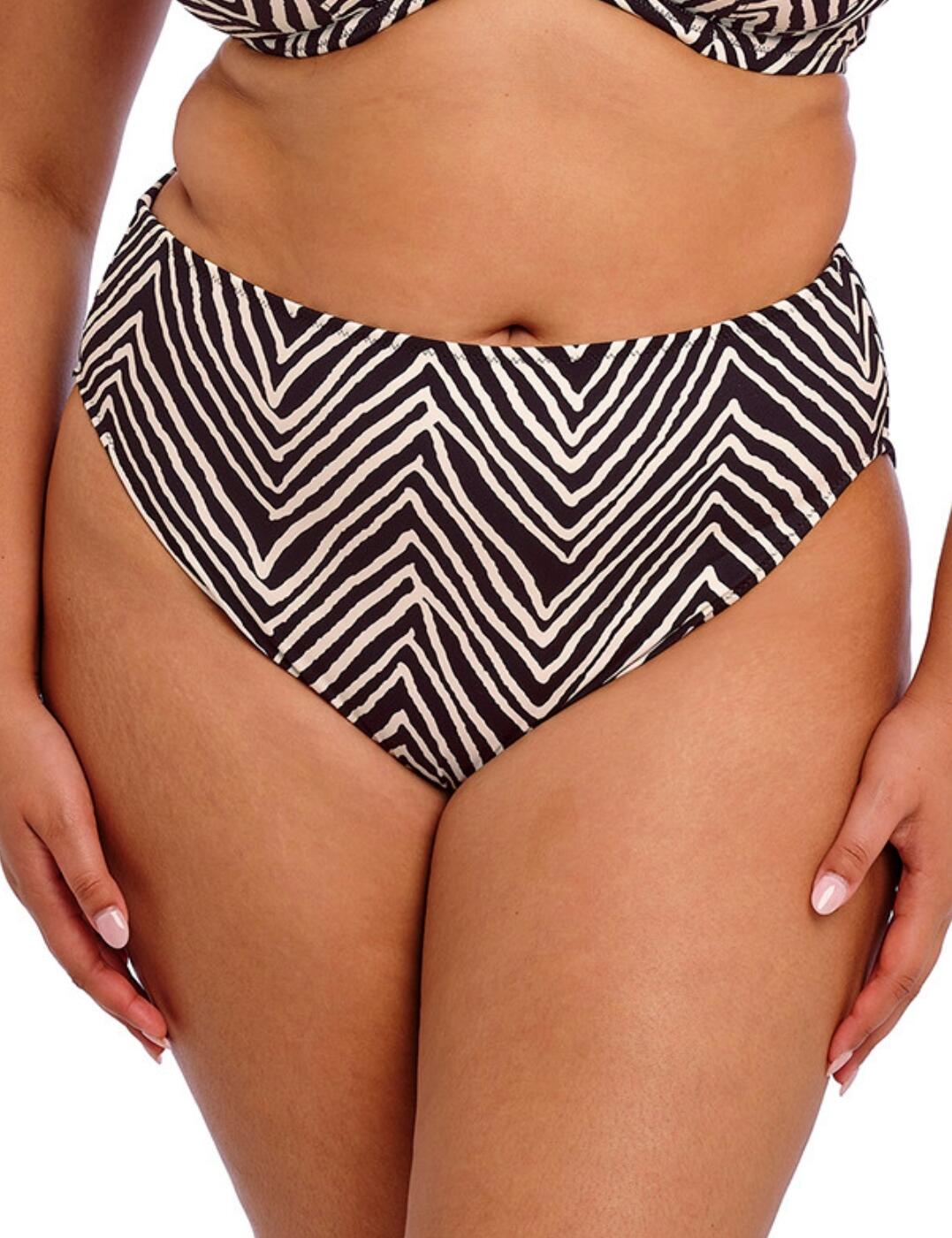 Make a splash in the Fiji Falls mid-rise bikini brief by Elomi. Featuring a chic geometric print to perfectly complement any poolside ensemble, these flattering bikini briefs hug your curves with moderate rear coverage for confident wear. They're crafted from lightweight fabric with full lining for all-day comfort that will have you reaching for these bikini bottoms again and again, whether you're taking a dip in tropical seas or sunbathing in style. Wear with matching swimwear from the Fiji Falls collection for the complete look this season.