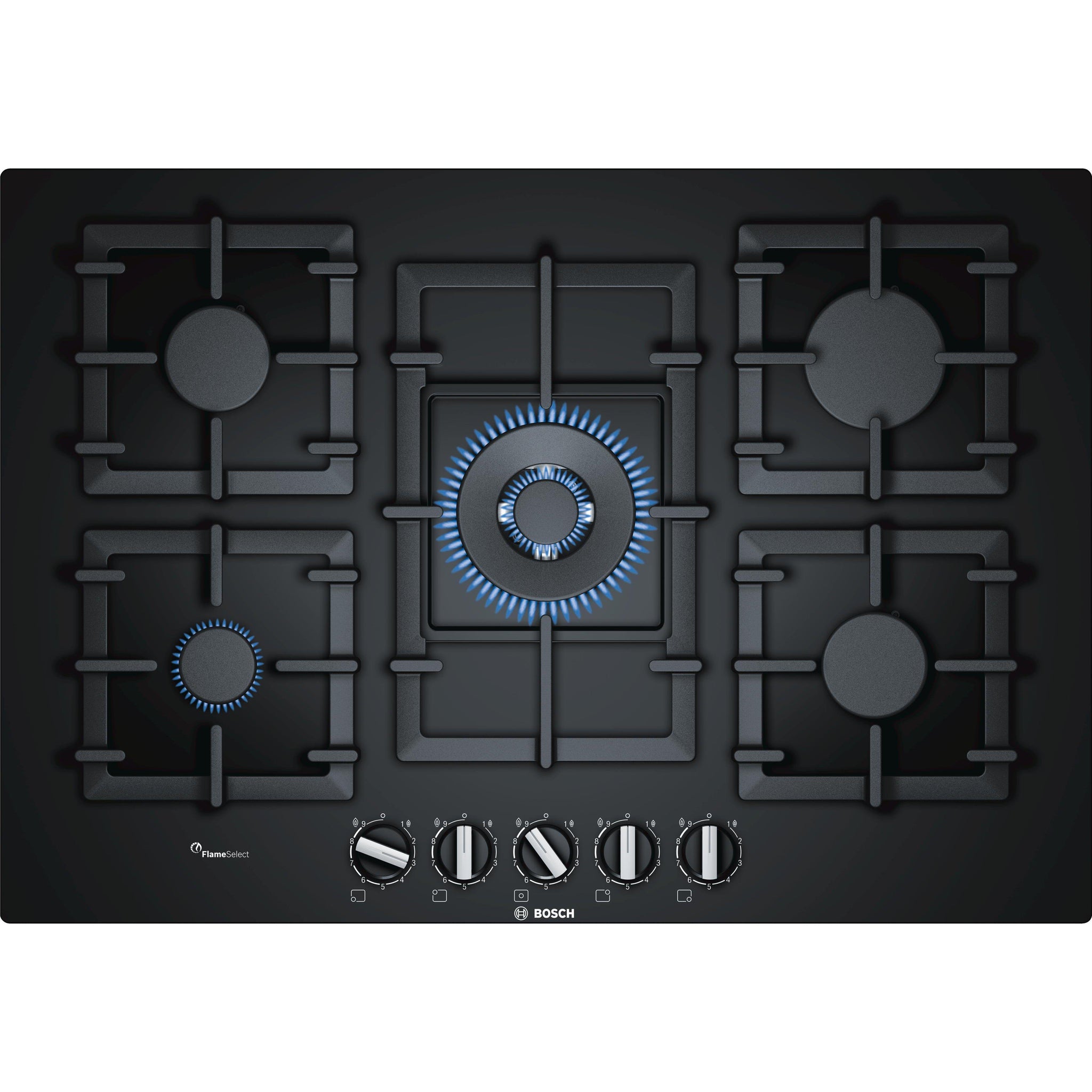 Bosch Series 6 Ppq7a6b90 5 Burner Gas Hob Black Available In 57 Working Days