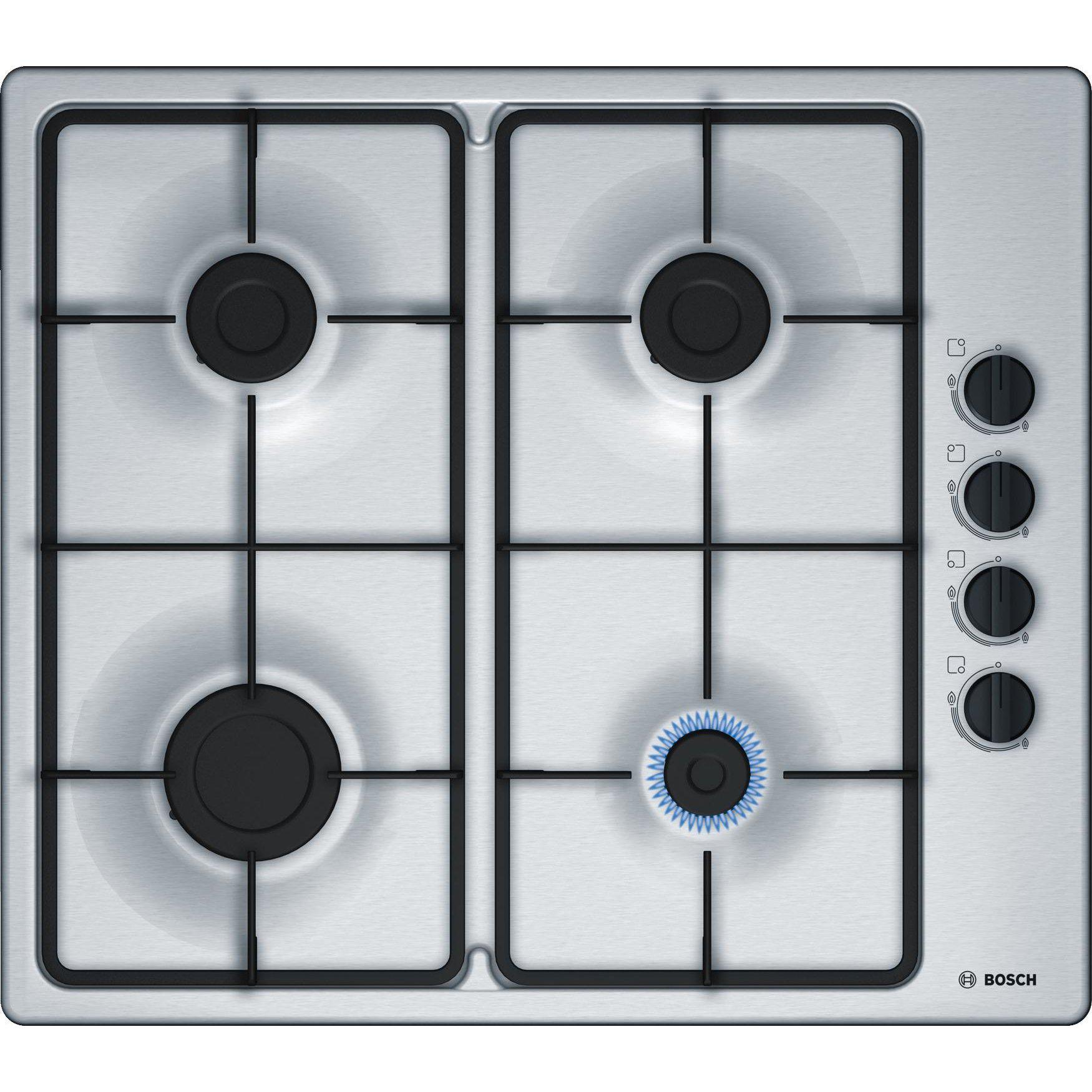 Bosch Series 2 Pbp6b5b60 4 Burner Gas Hob Stainless Steel