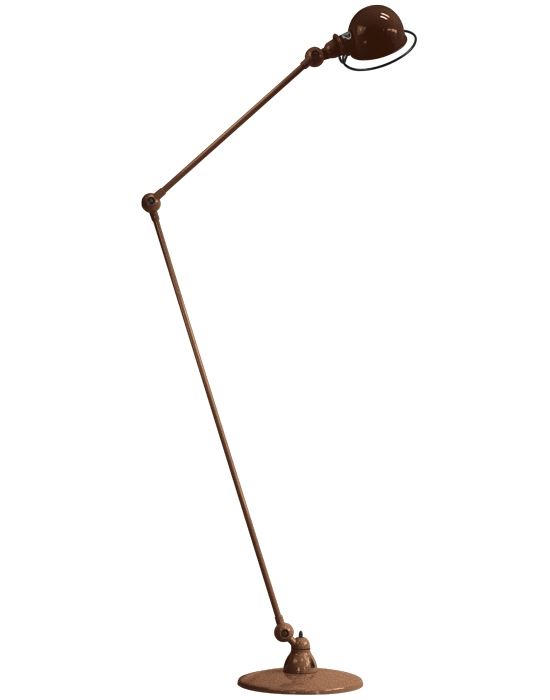 Jielde Loft Long Armed Floor Light Copper Hammered Gloss