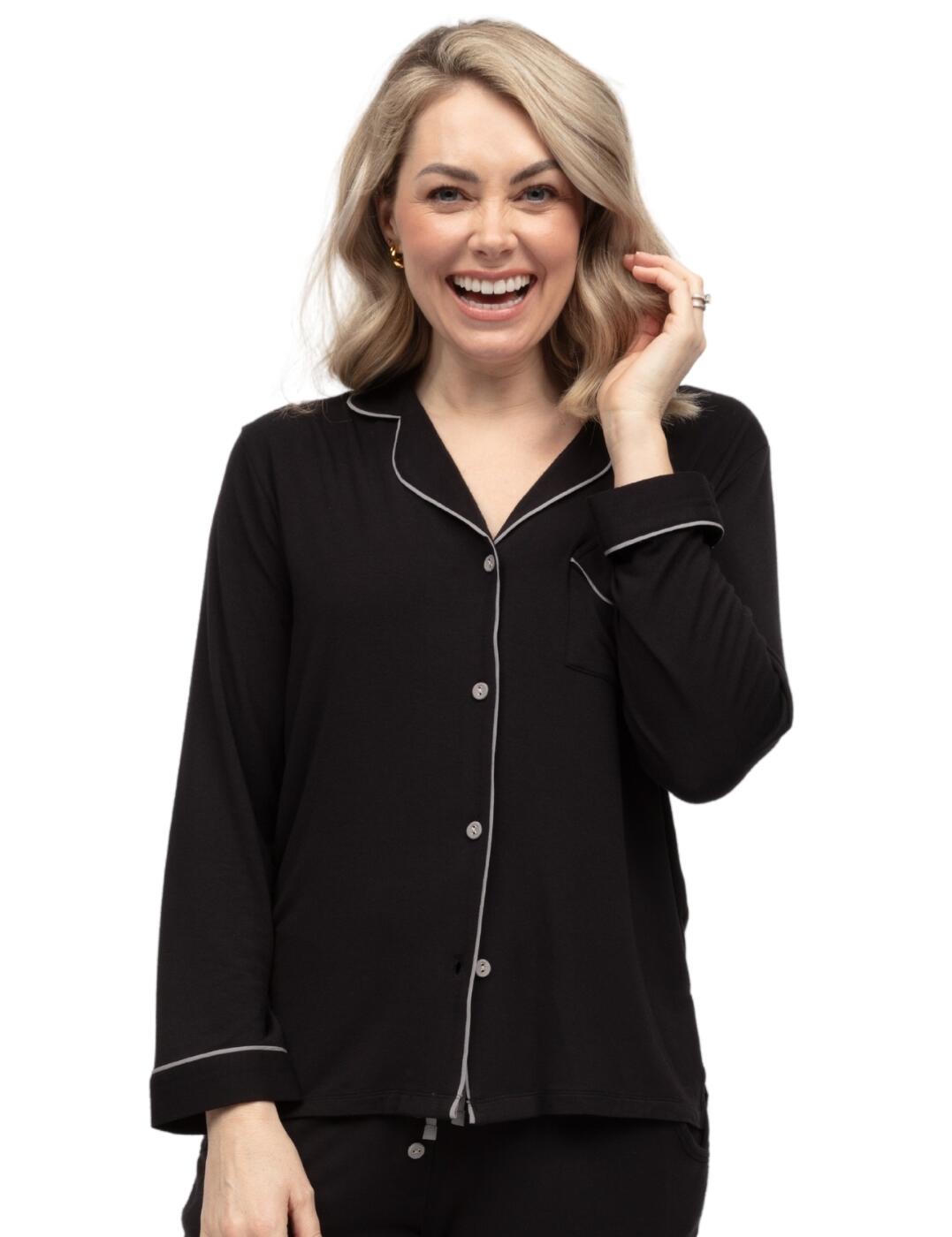 For timeless style with modern flair, look no further than the Parker revere jersey pyjama top by Cyberjammies. This elegant piece is a must-have for any lovers of traditional sleepwear thanks to its classic revere collar and chic-shaped chest pocket. A contrasting seam trim completes this graceful top, perfect for year-round relaxation with Cyberjammies' sustainably sourced and lightweight fabric. Match with complementary pyjama bottoms or any mix-and-match sleepwear from the Parker set which are also available.