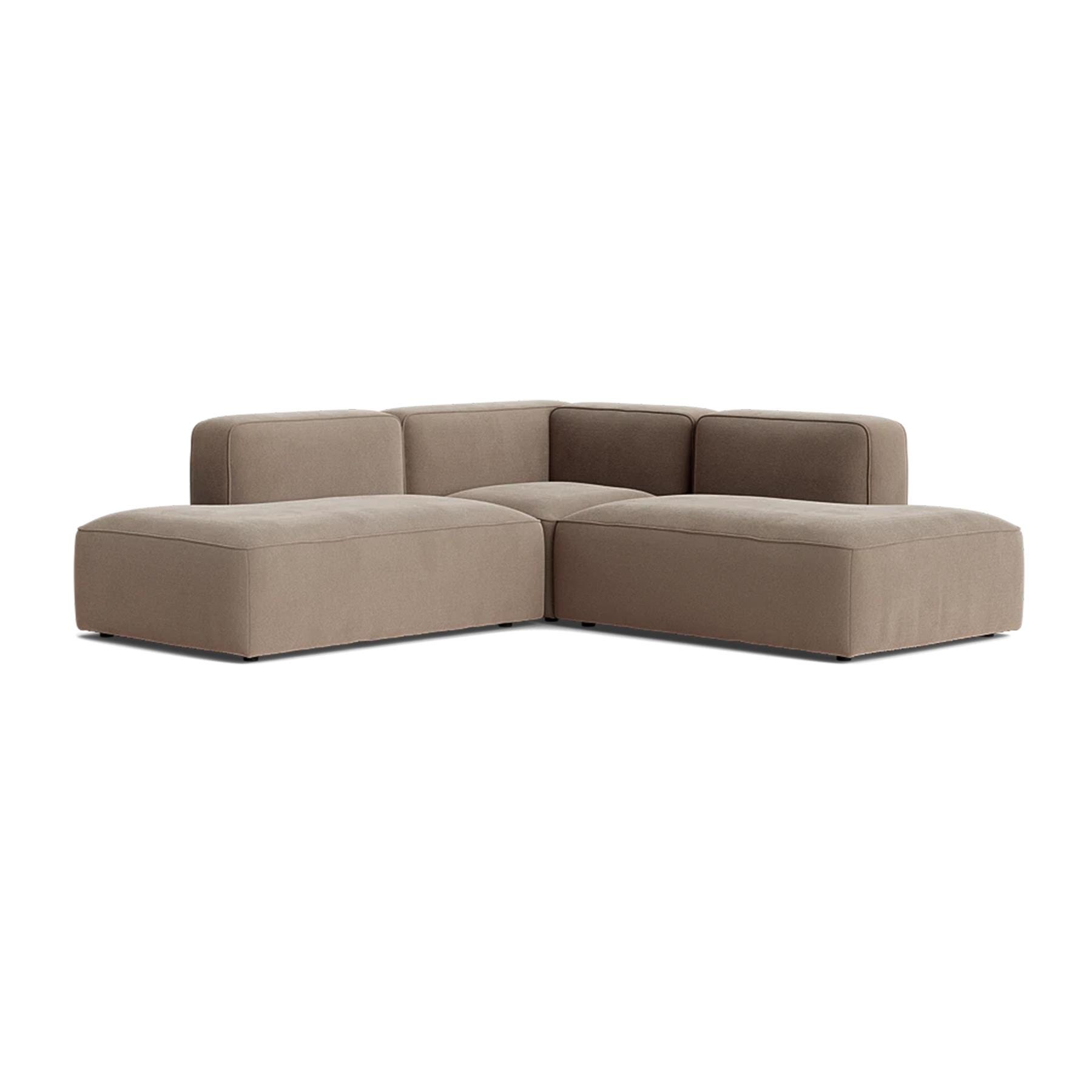 Make Nordic Basecamp Corner Sofa With Open Ends Nordic Velvet 70 Brown Designer Furniture From Holloways Of Ludlow