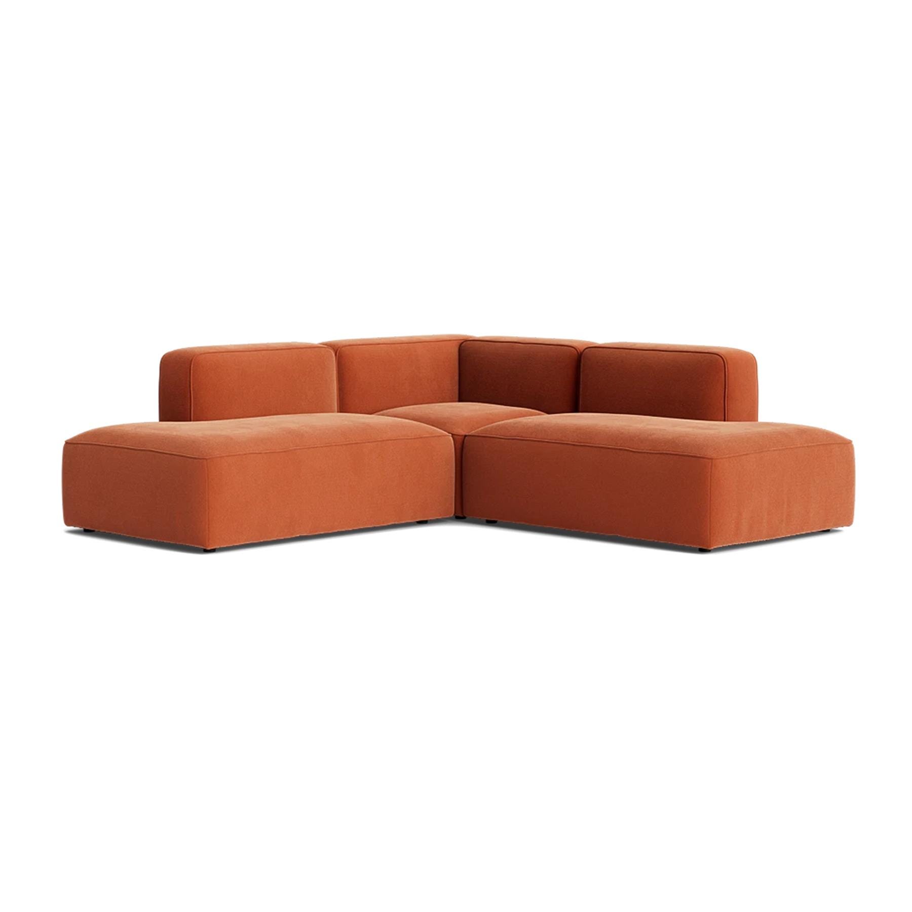 Make Nordic Basecamp Corner Sofa With Open Ends Nordic Velvet 100 Orange Designer Furniture From Holloways Of Ludlow