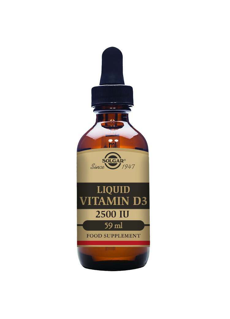 solgar liquid vitamin d3 2500 iu (62.5 µg) - natural orange flavour - 59ml