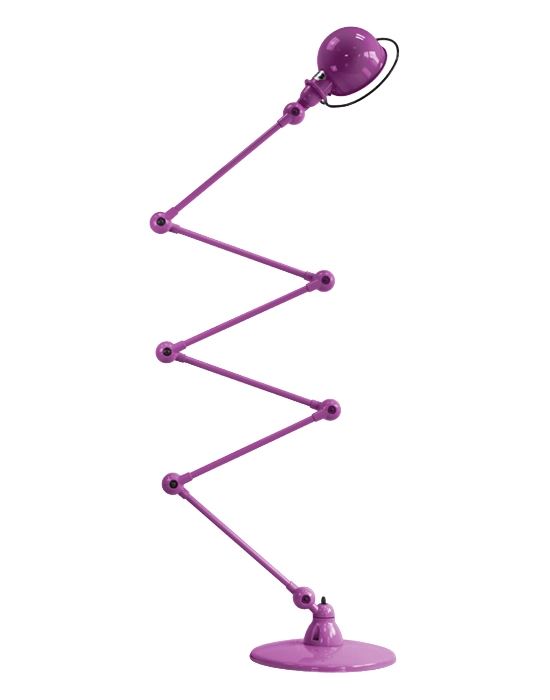 Jielde Loft Six Arm Floor Light Violet Fuchsia Gloss