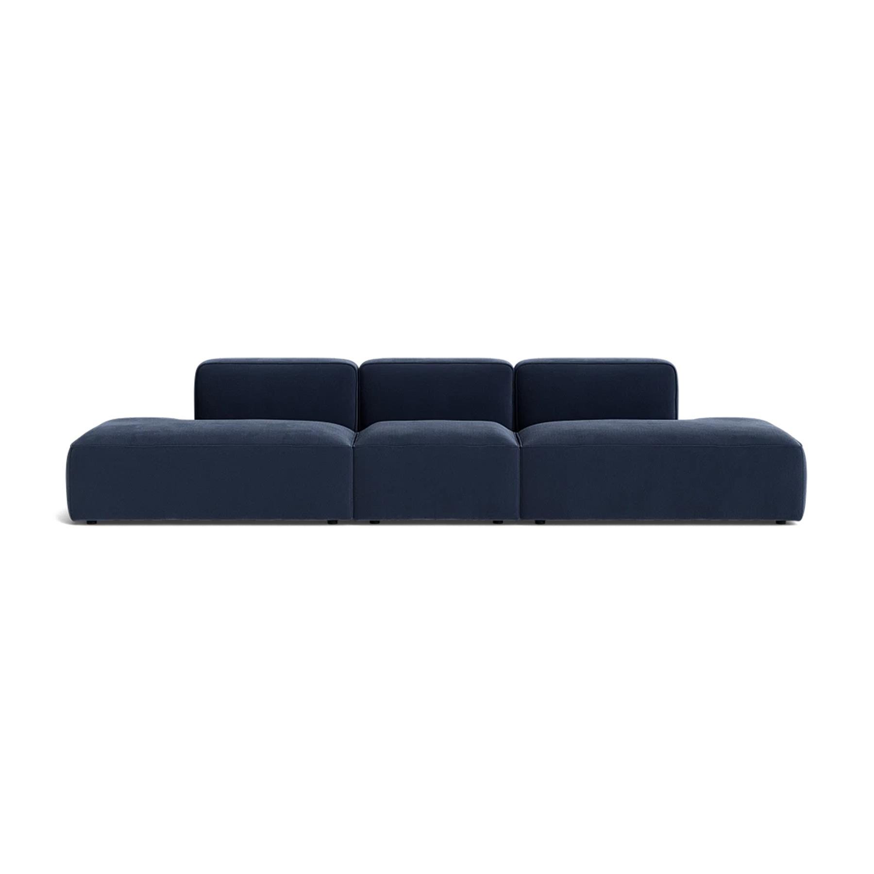 Make Nordic Basecamp Midt Open Sofa Nordic Velvet 220 Blue Designer Furniture From Holloways Of Ludlow