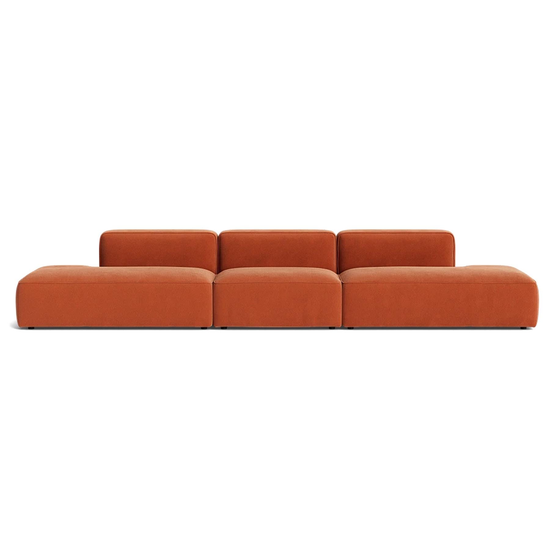 Make Nordic Basecamp Xl Midt Open Sofa Nordic Velvet 100 Orange Designer Furniture From Holloways Of Ludlow