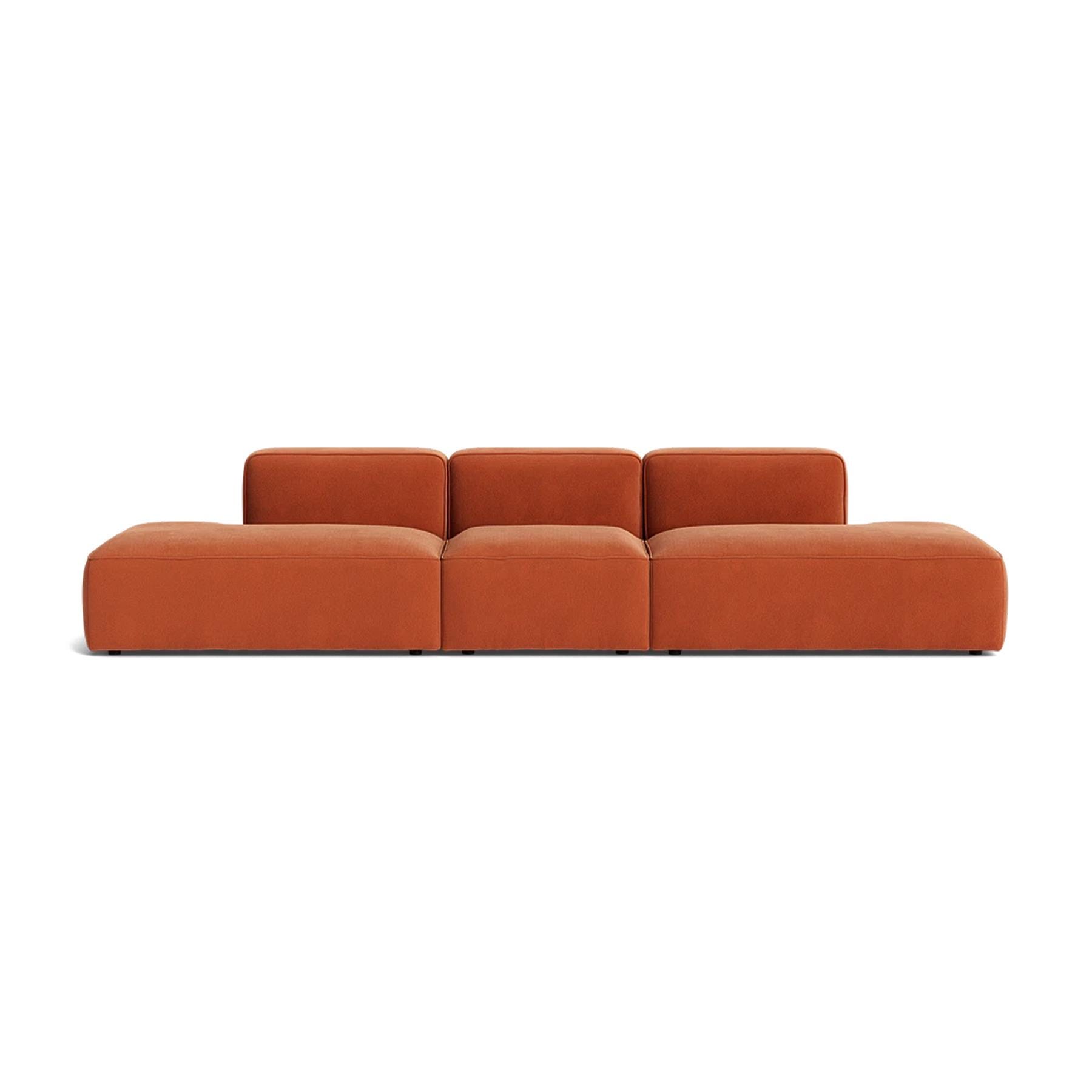 Make Nordic Basecamp Midt Open Sofa Nordic Velvet 100 Orange Designer Furniture From Holloways Of Ludlow