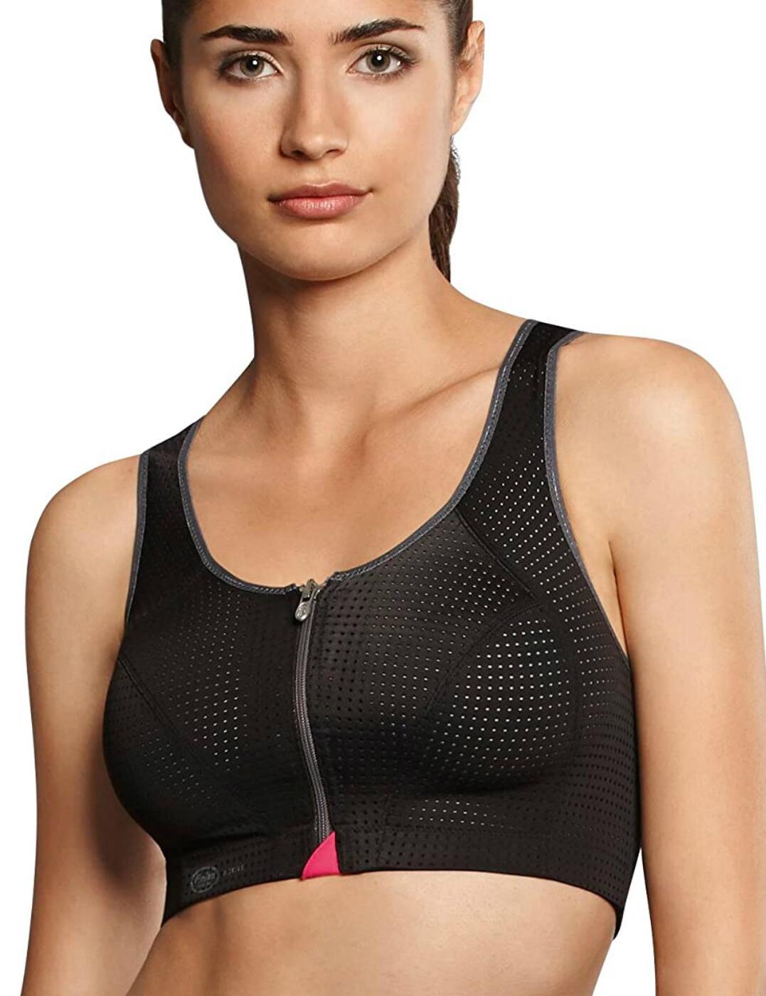 Start your day in the new Performance Outer top by Anita. This non- wired sports top is bound to make you want to go for a jog with its convenient lockable front zipper to keep you from worrying about slippage. This outer top features a T- shaped back and perforated material for appropriate temperature regulation. This can be used as a sports bra for the perfect workout and even under your clothes for a cool but fashionable duo.  Non-wired sports top Lockable front zipper T-shaped back for extra support Breathable air hole material Can be used as a sports bra or top Composition: 68% Nylon &pipe; 32% Elastane Listed in UK sizes  46288-84951 5546 Sports Bra