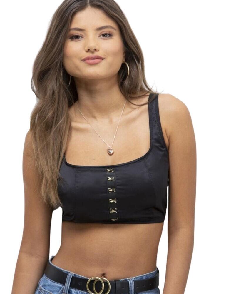 Sculpt your curves with Contradiction! The Encore collection features sultry satin designs helping you sizzle with body confidence. This gorgeous shape provides support with its underwire cups while giving excellent shape and uplift. The shoulder straps are comfortably wider yet still fully adjustable for an individual fit. The Encore corset fastens with a hook and eye closure to the rear. Pair with your favourite jeans for a perfect night-out look!  Elegant and reliable Underwired Non-padded Elegant soft fabric Corset panelling Hook and eye feature Composition: 68% Polyester &pipe; 21% Polyamide &pipe; 11% Elastane Listed in UK sizes  46666-85501-1287034 19705 Corset