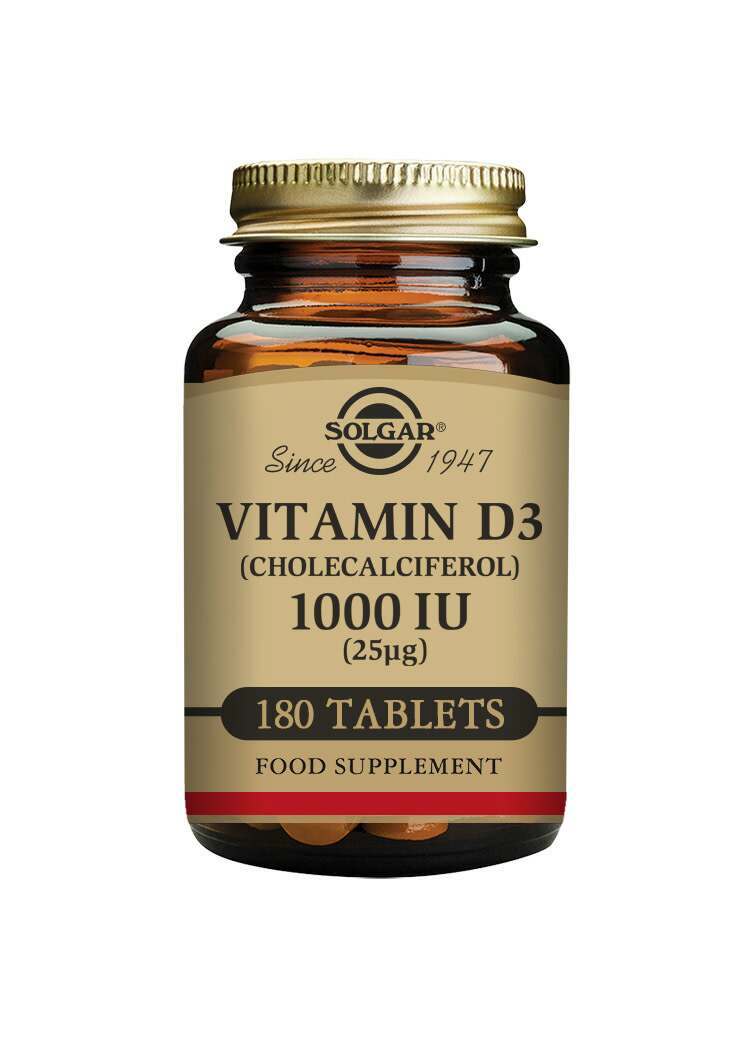 solgar vitamin d3 (cholecalciferol) 1000 iu (25 µg) 180 tablets