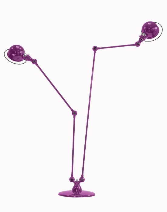 Jielde Loft Twin Floor Light Violet Fuchsia Gloss