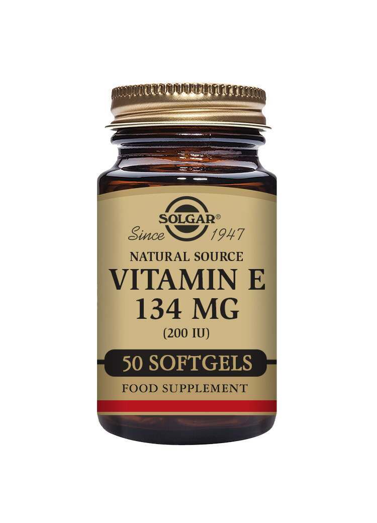solgar natural source vitamin e 134 mg (200 iu) 50 softgels